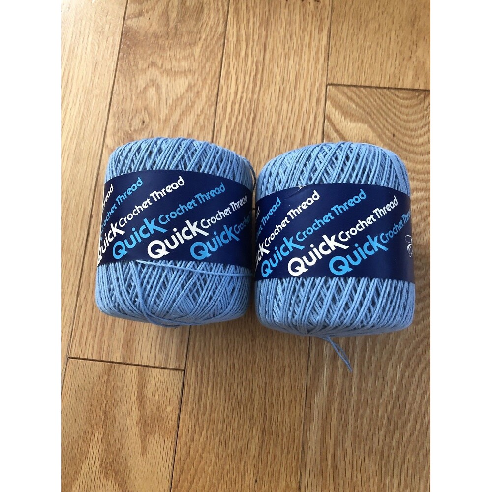 2‎ Rolls Empress Quick Crochet Thread Blue New Made in USA